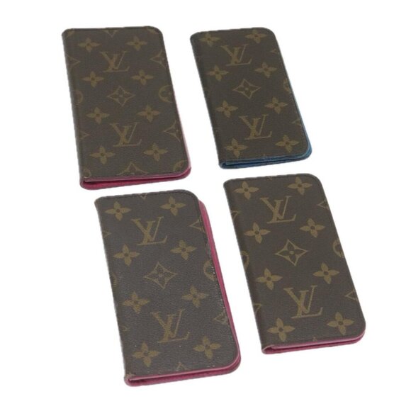 LOUIS VUITTON Monogram iPhone Case 4Set Blue Pink - Picture 1 of 16